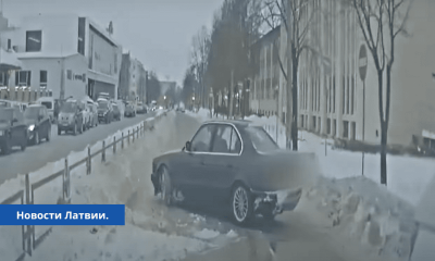 Погоня в Даугавпилсе полицейские задержали пьяного водителя (видео)