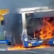 ЧП: в Риге сгорел автобус "Rīgas satiksme". ВИДЕО.