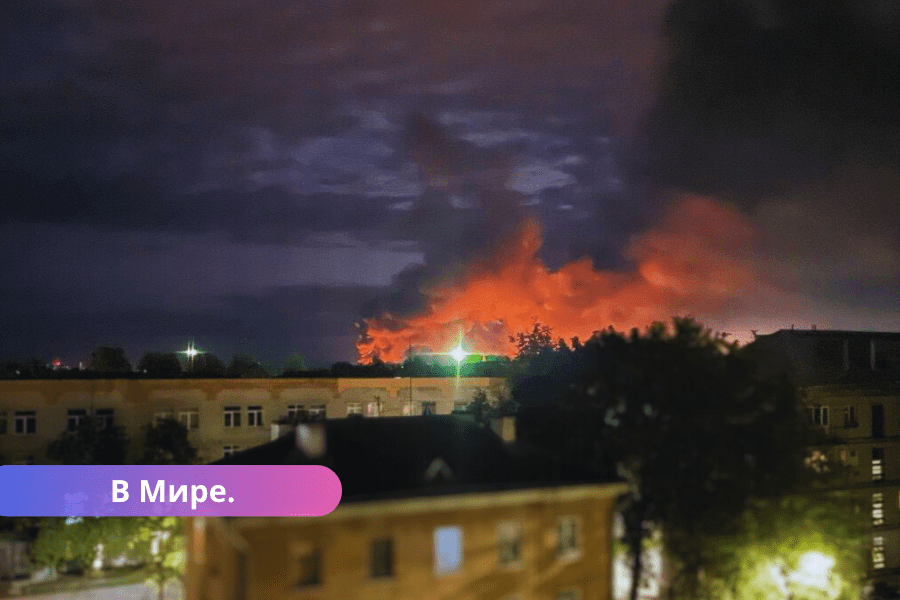 ВИДЕО. В Пскове 60 км от границы с Латвией беспилотниками атакован аэропорт.