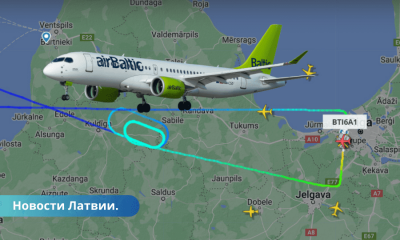 У самолета airBaltic в воздухе возникли неполадки и он вернулся в Ригу.