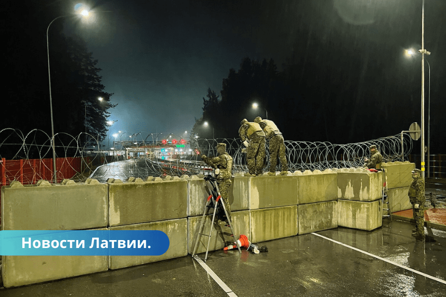 FOTO: Latgalē NBS un robežsargi slēdz robežpārejas punktu Silenē.