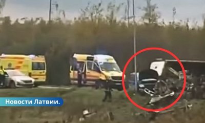 Видео ⟩ серьезно ДТП на Кекавской окружной дороге.