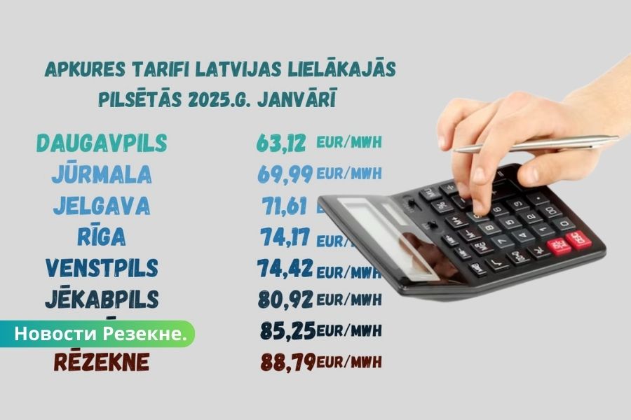 В Резекне отопление на 40% дороже, чем в Даугавпилсе.