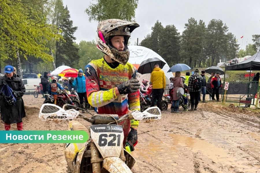 Дебют резекненского спортсмена Тома Аудиянова на чемпионате Европы по мотокроссу.