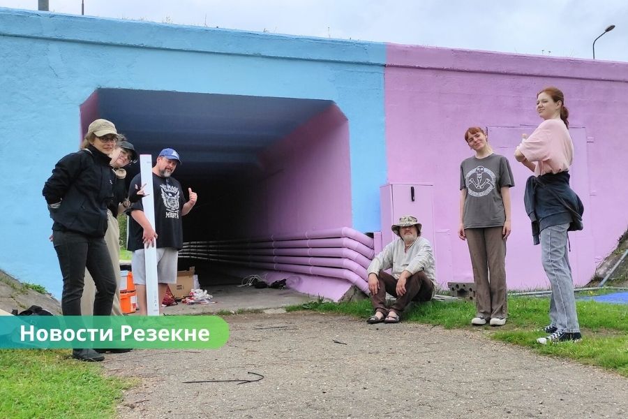 Туннель под виадуком в Резекне преображается: студенты, искусство и новая безопасность.