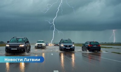 Грозы, ливни и риск наводнений: в Латвии ожидается бурная погодная неделя.