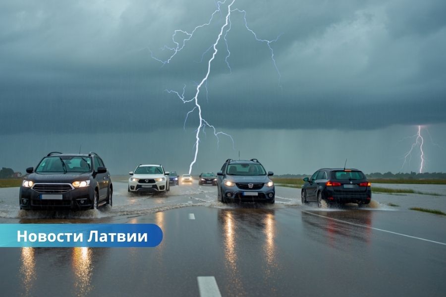 Грозы, ливни и риск наводнений: в Латвии ожидается бурная погодная неделя.