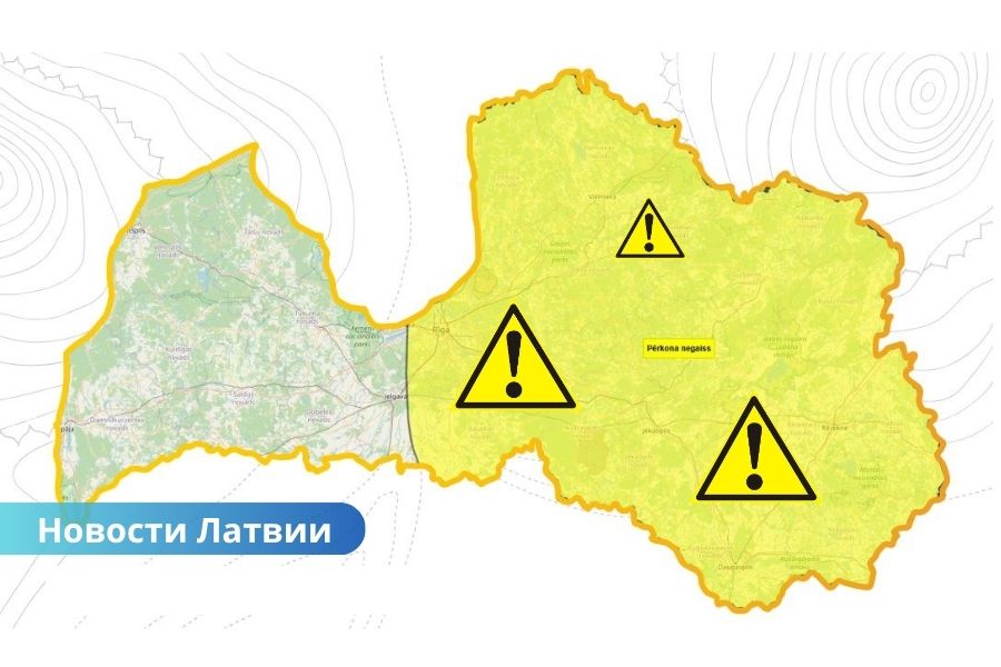 Предупреждение: на востоке Латвии формируются грозовые облака.