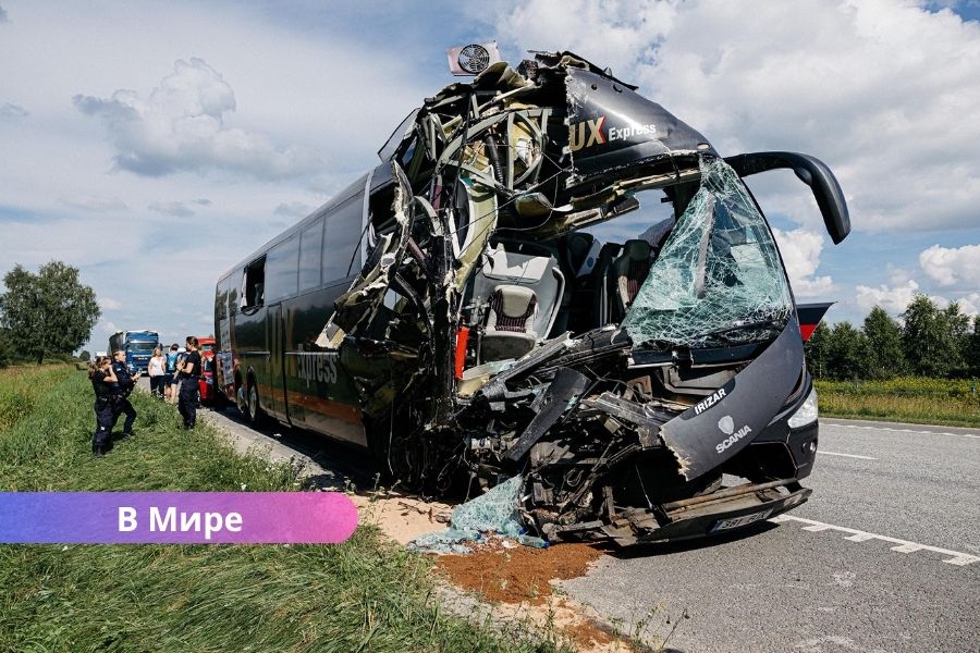 ВИДЕО, ФОТО ⟩ авария автобуса Lux Express в Эстонии: пострадали 29 человек.