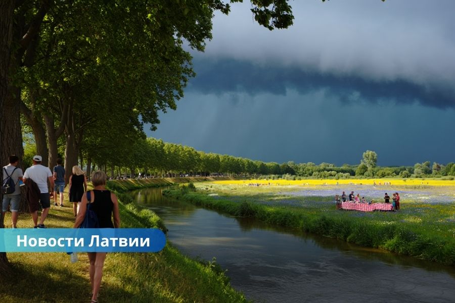 Лето напомнит о себе: в среду в Латвии местами до +30 градусов, грозы и сильные температурные контрасты.