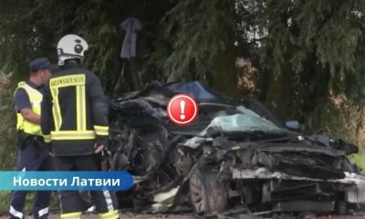Видео ⟩ лобовое столкновение на трассе Елгава – Добеле: двое пострадавших доставлены в больницу.