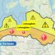 Предупреждение: в Латвии ожидаются сильные грозы с ливнями и крупным градом.