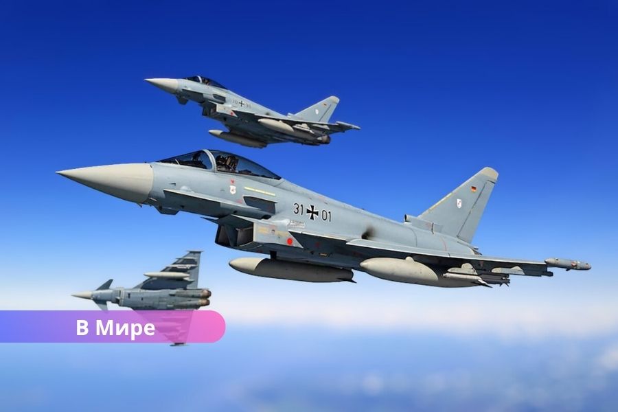 Немецкие истребители Eurofighter впервые передислоцированы в Польшу в рамках миссии НАТО.