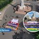 Рига вошла в Книгу рекордов Гиннесса с гигантской баскетбольной майкой.