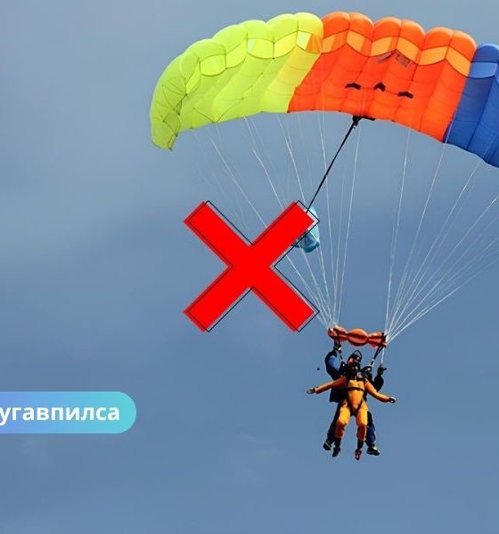 Закрытое небо над Латвией: парашютисты в Даугавпилсе досрочно завершили сезон и потеряли €10 тысяч.
