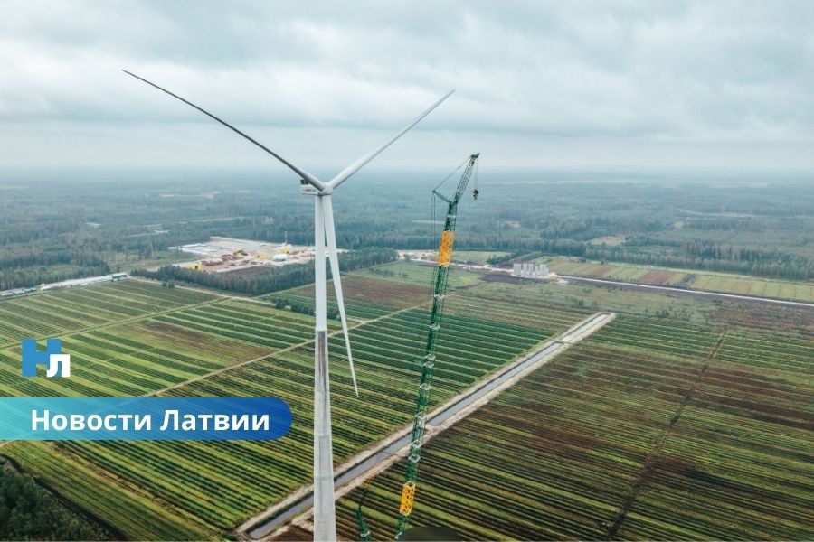 Установлена крупнейшая в Латвии ветряная турбина: Laflora Energy начинает новую эру зеленой энергетики.