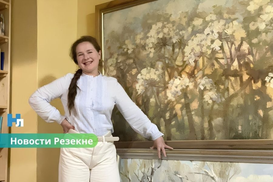 В библиотеке РА РТУ открылась выставка картин Гундеги Ранцане.