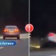ВИДЕО - опасная авария под Адажи: Audi выехал на встречную полосу и улетел в кювет, пострадали двое.