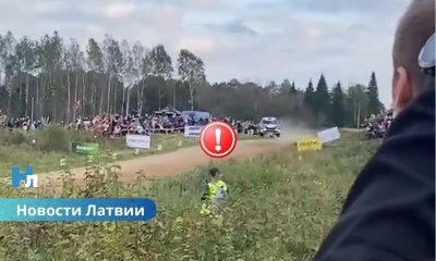 Видео ⟩ Драма на ралли «Цесис»: экипаж Мартиньша Сескса пережил тяжелую аварию.