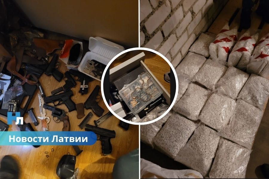 Оружие, наркотики и драгоценности на миллионы евро: в Риге задержан мужчина, связанный с международной сетью контрабандистов.