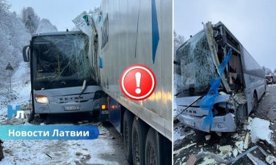 Скользкие дороги и тяжёлые последствия: грузовик врезался в пассажирский автобус — один человек в больнице.