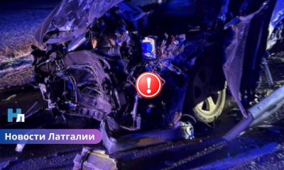 Страшная авария в Латгалии: ребёнок погиб, мать в реанимации.