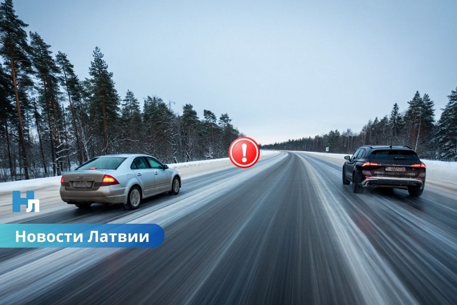 ❄️В Латвии парализовано движение: снег, гололёд и ледяной дождь осложнили ситуацию на дорогах.