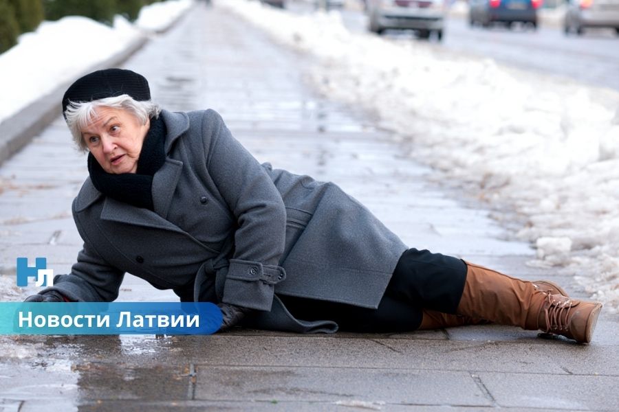 30 ноября: в Латвии растёт число пострадавших на скользких улицах: десятки госпитализированы.