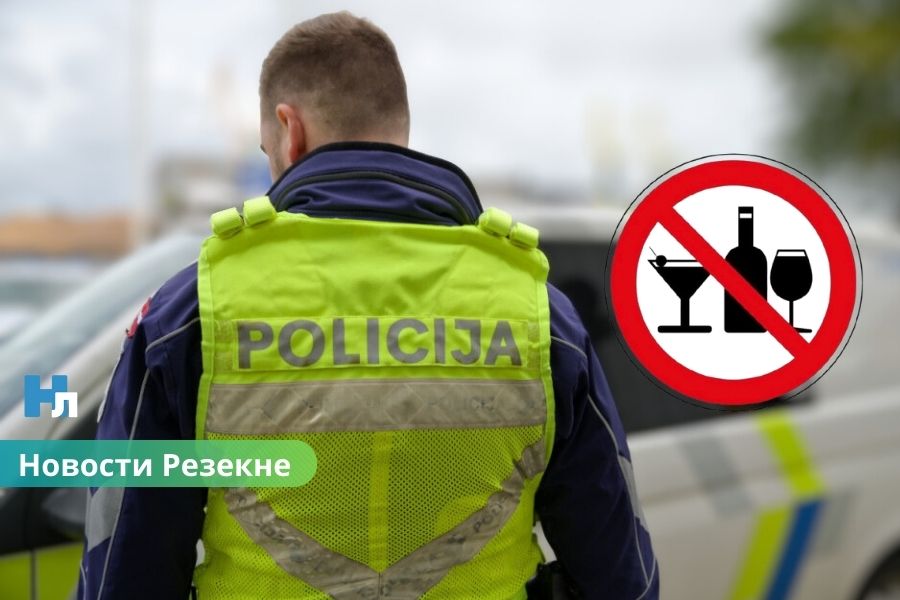 В Резекне задержан очень пьяный водитель без прав.