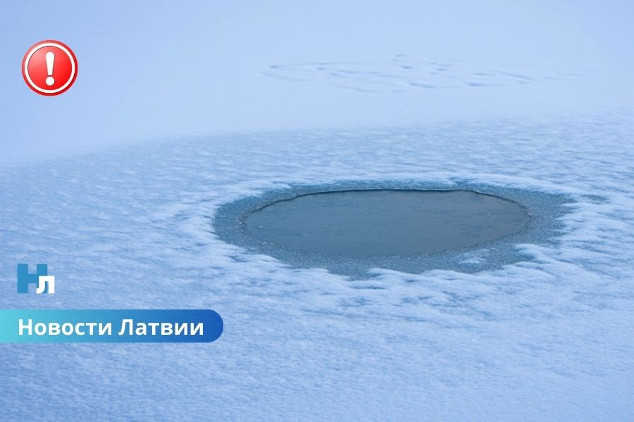 🚨 Трагедия на озере Алукснес: двое провалились под лёд, один человек погиб.