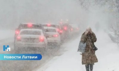 Синоптики предупреждают о снежных буранах: в ближайшие сутки Латвию накроют метели и штормовой ветер.