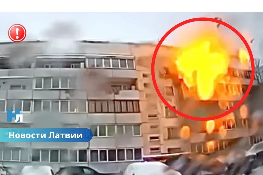 Публикуется шокирующее видео взрыва в Риге: два погибших, десятки семей без крова.
