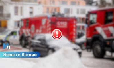 🔥 Пожар на улице Твайка в Риге: из задымлённой квартиры спасён человек.