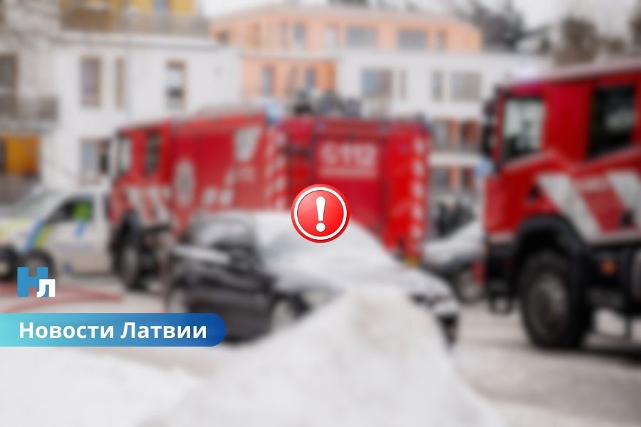 🔥 Пожар на улице Твайка в Риге: из задымлённой квартиры спасён человек.