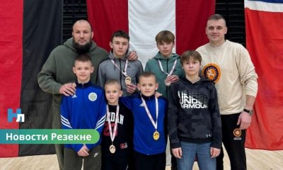 Юные борцы из Резекне завоевали медали на международных турнирах в Дании и Швеции.
