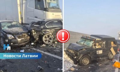 🚨 Массовое ДТП под Ригой: восемь авто столкнулись на Кекавской окружной дороге, есть госпитализированные.