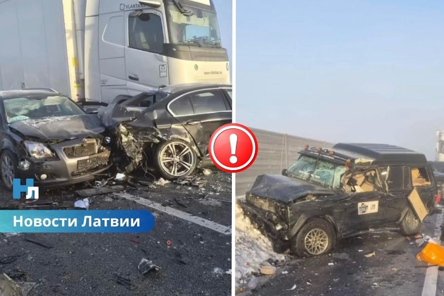🚨 Массовое ДТП под Ригой: восемь авто столкнулись на Кекавской окружной дороге, есть госпитализированные.