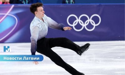Падение на Олимпиаде: латвийский фигурист Федор Кулиш не вышел в произвольную программу.