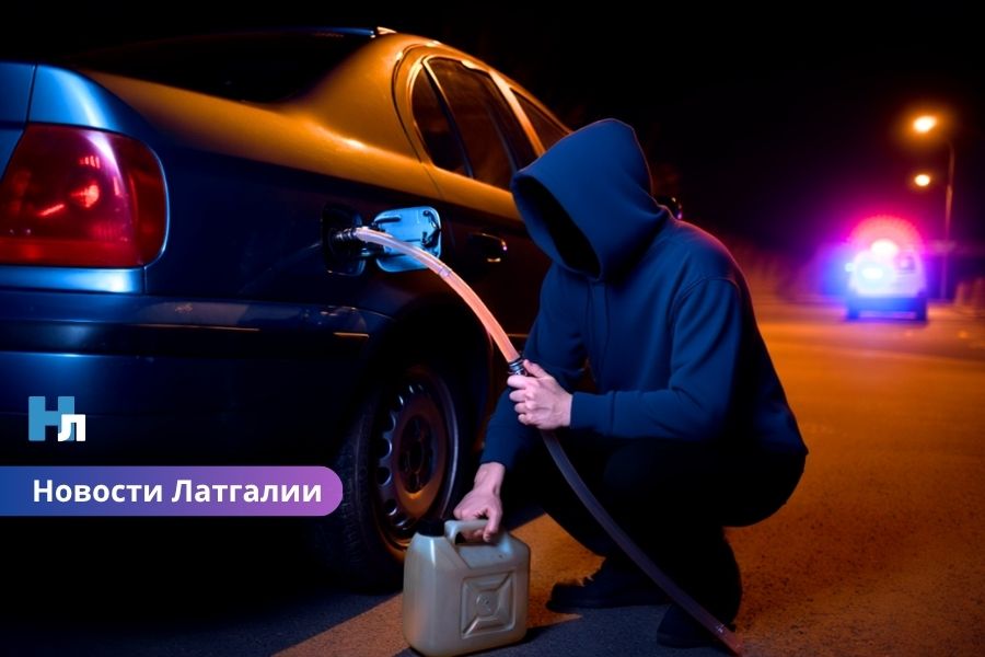 🚔 Пойман с поличным: в Аугшдаугавском крае задержан похититель топлива.