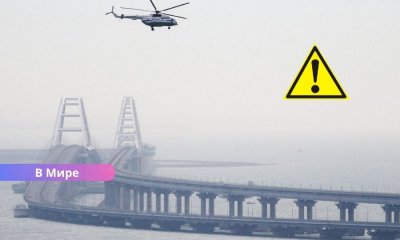 Ночная атака на Крым: в Керчи вспыхнул пожар, движение по Крымскому мосту остановлено.