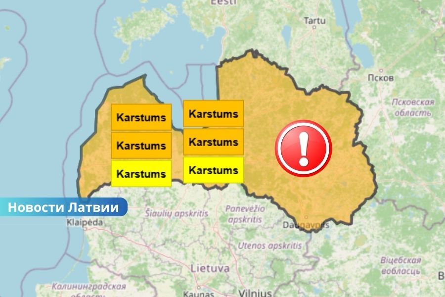 Оранжевое предупреждение: в Латвию идет экстремальная жара до +35 градусов.