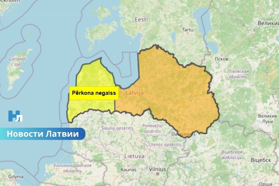 Оранжевый уровень опасности: в четверг Латвию накроют грозы.