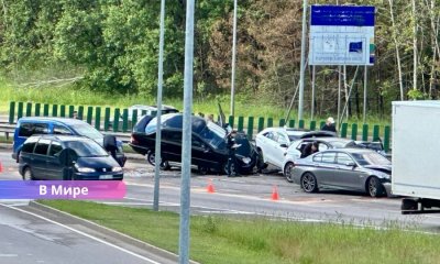 Цепная реакция на объездной дороге Вильнюса: семь автомобилей попали в массовое ДТП.