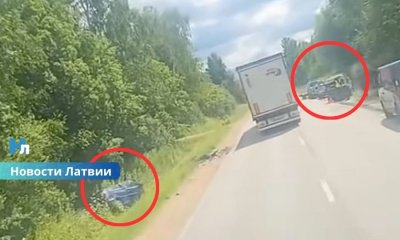 Смертельное ДТП в Кекавском крае: при столкновении Toyota и Volkswagen погиб водитель.