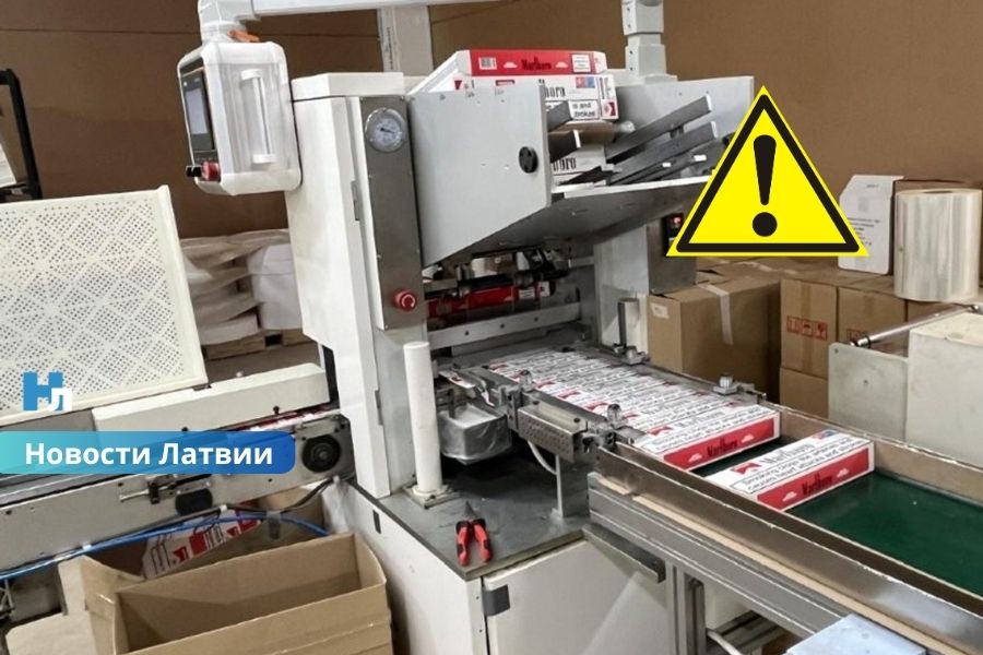 В Латвии ликвидировали крупнейшую подпольную табачную фабрику: выпускала до 1,5 млн сигарет в день.