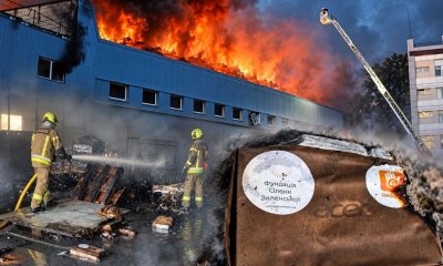 российский удар по Киеву, уничтожен склад гуманитарной помощи, помощь Украине из Латвии, Ziedot.lv, Рута Диманта, фонд Елены Зеленской, компьютеры для украинских школьников, пожертвования жителей Латвии, поддержка Украины перед зимой.