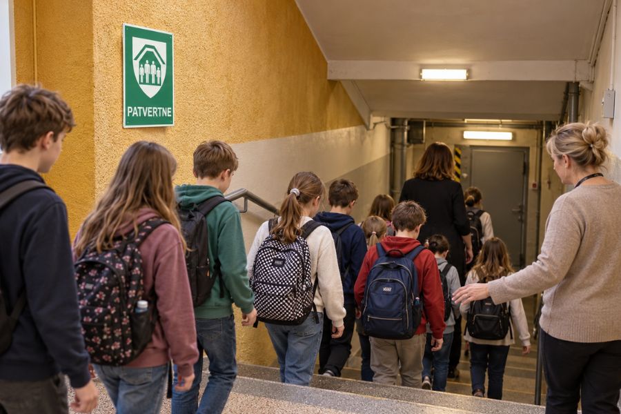 Воздушная угроза в школах: в Латвии впервые после восстановления независимости проверят действия учеников и педагогов.