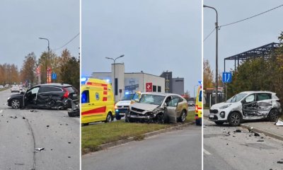 Смертельное ДТП в Риге: на улице Дарзциема столкнулись четыре автомобиля.